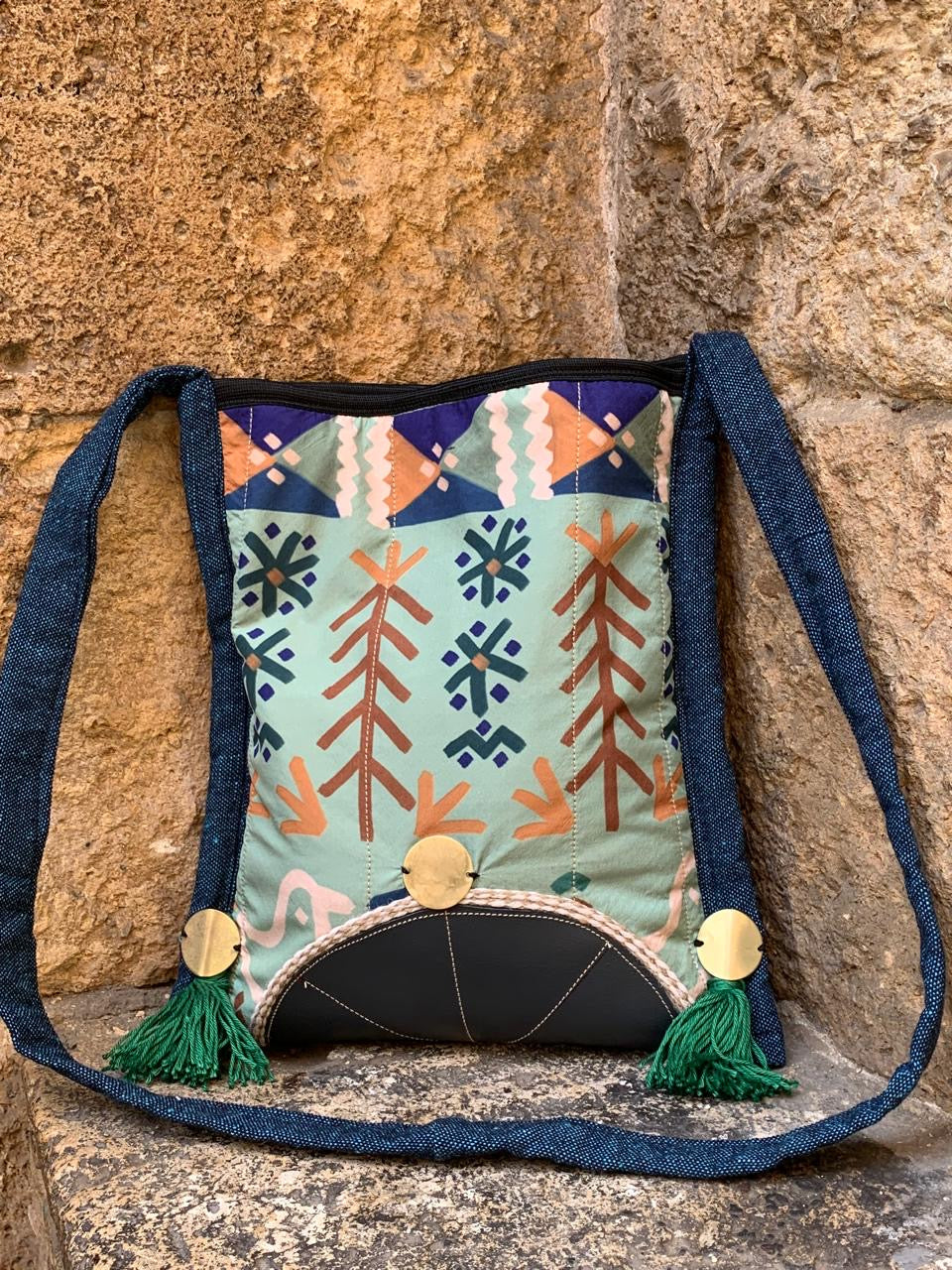 Nuba green Cross bag