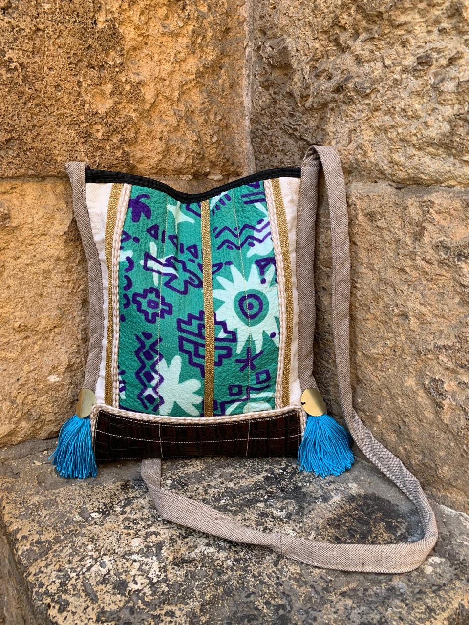 The Green purple Cross bag