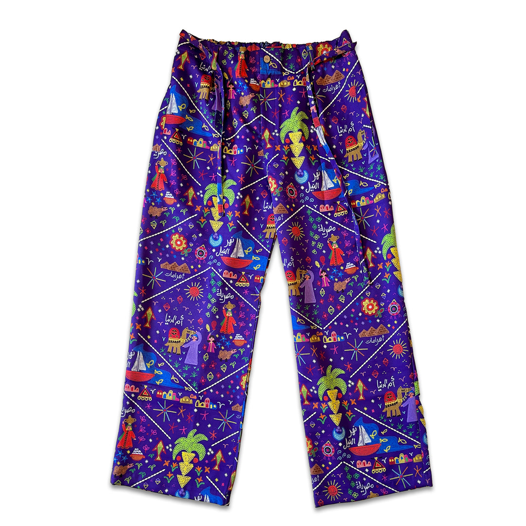The heritage stitches purple pants