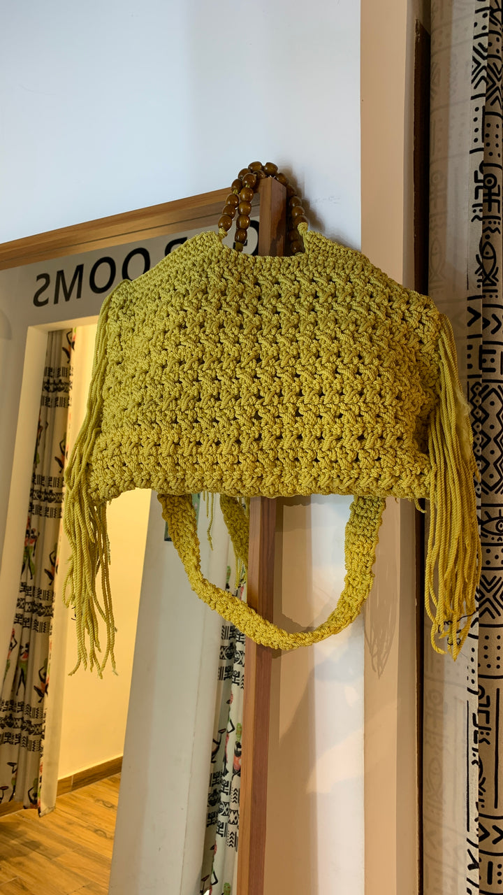 Mustard Yellow crochet bag