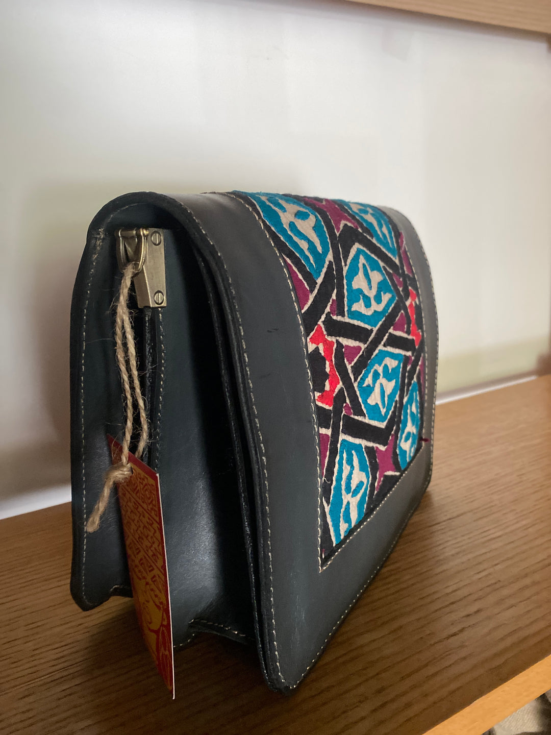 Khayamya X leather Grey cross bag