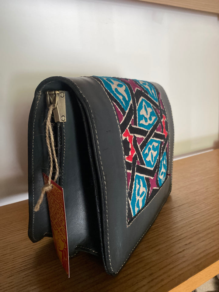 Khayamya X leather Grey cross bag