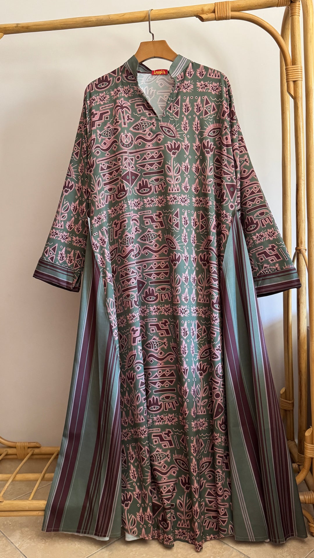 Palm symbols Double cloche dress
