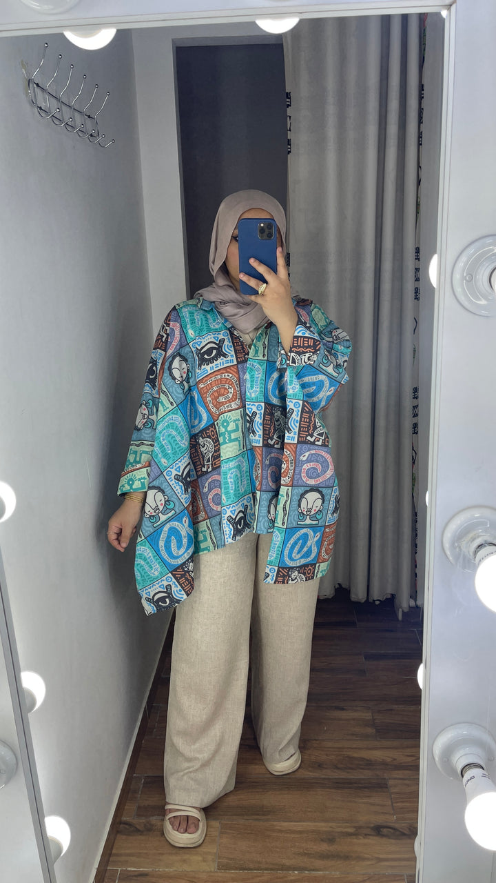 Snake squares poncho