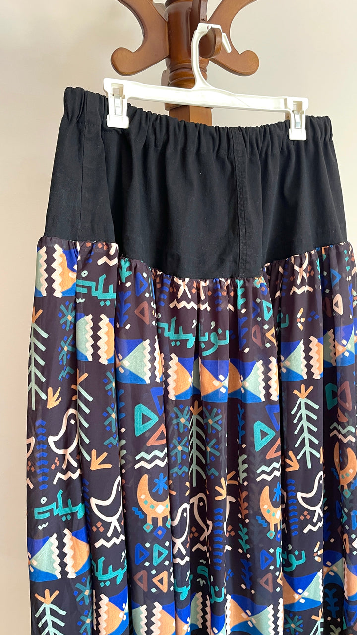 Denim X black Nuba skirt “2”