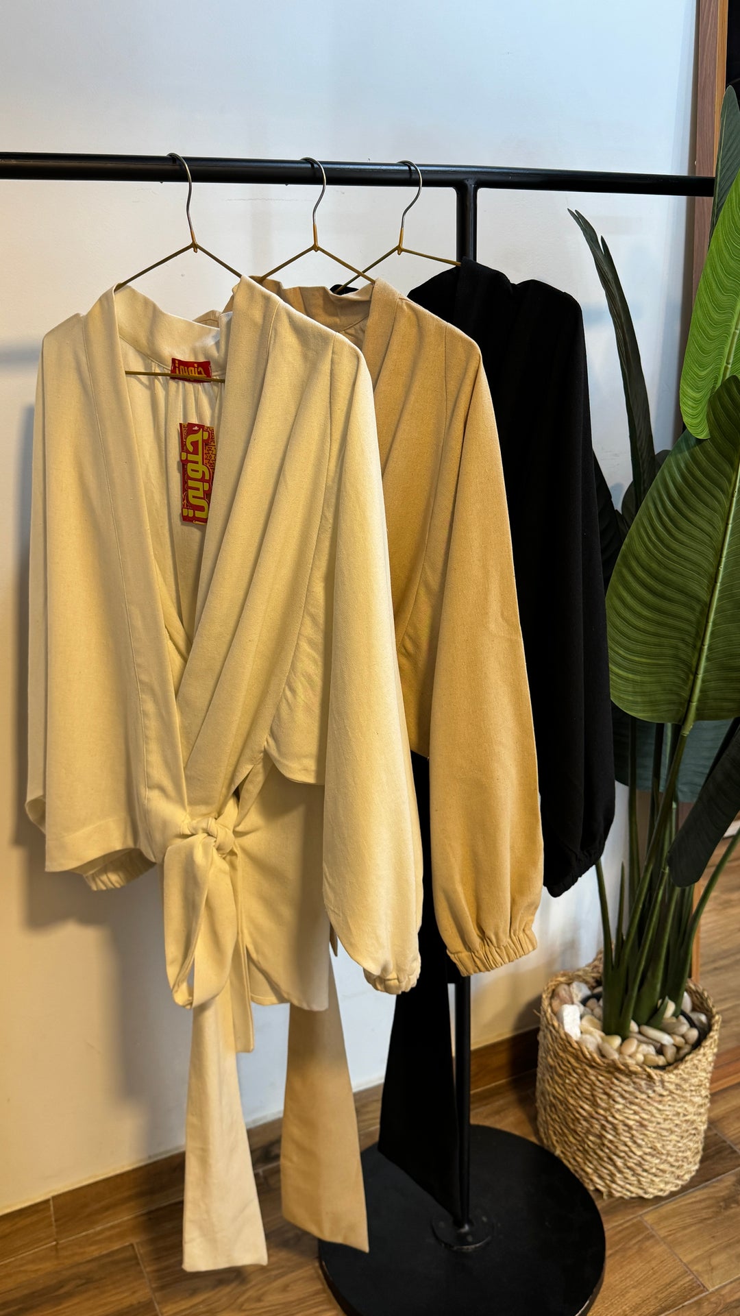 Wrap linen blouse