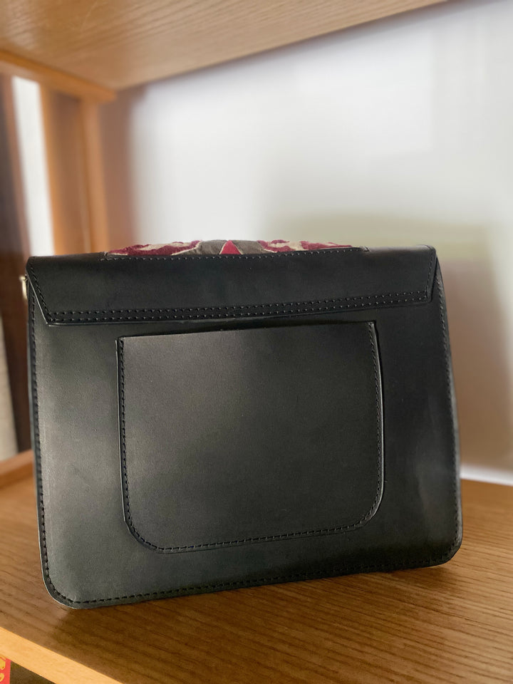 Khayamya X leather black cross bag