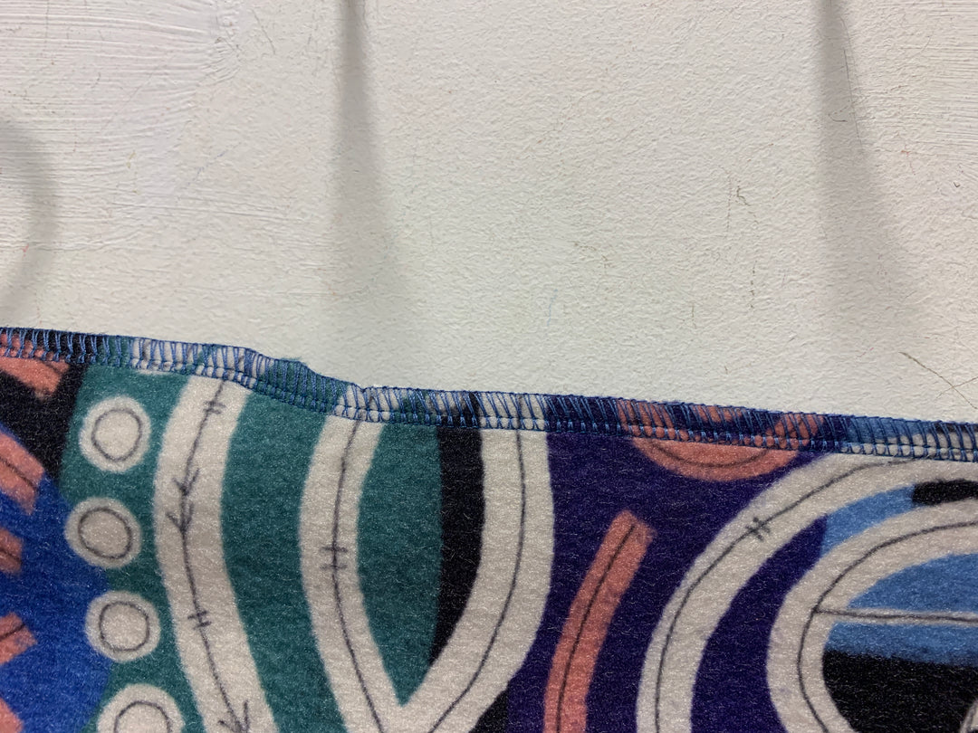 blue urban tribal hooded cape "Defect"