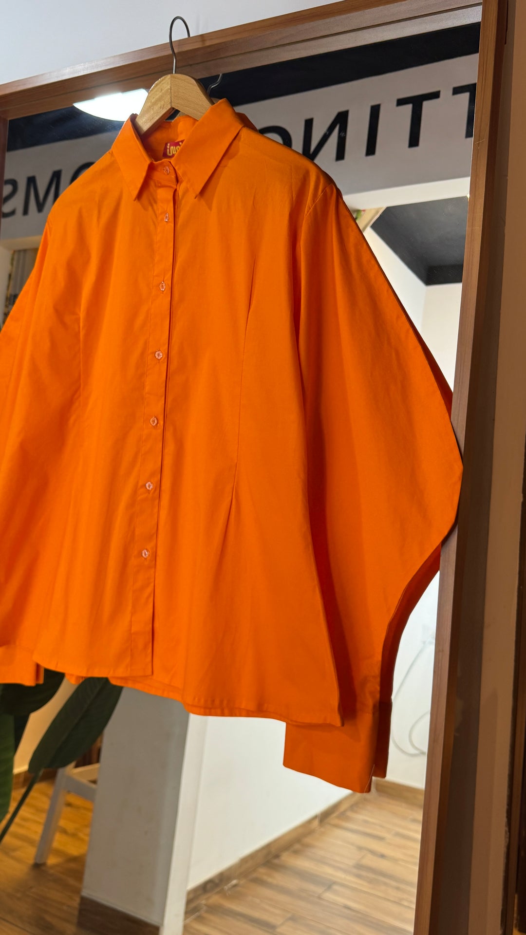 Ballon poplin shirt