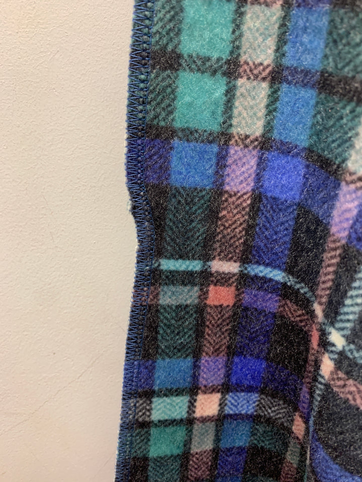 blue urban tribal hooded cape "Defect"