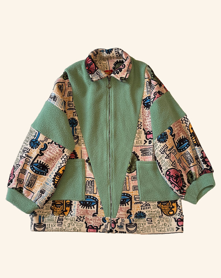 beige faces Teddy Jacket
