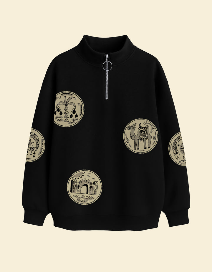 Heritage coins half zipper sweatshirt