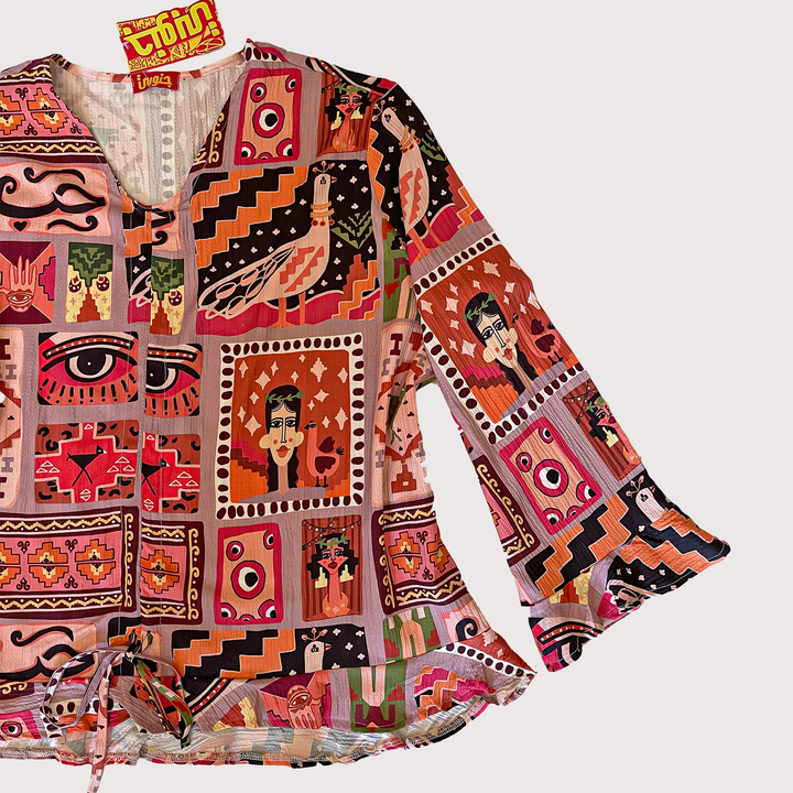 klim squares ruffles blouse