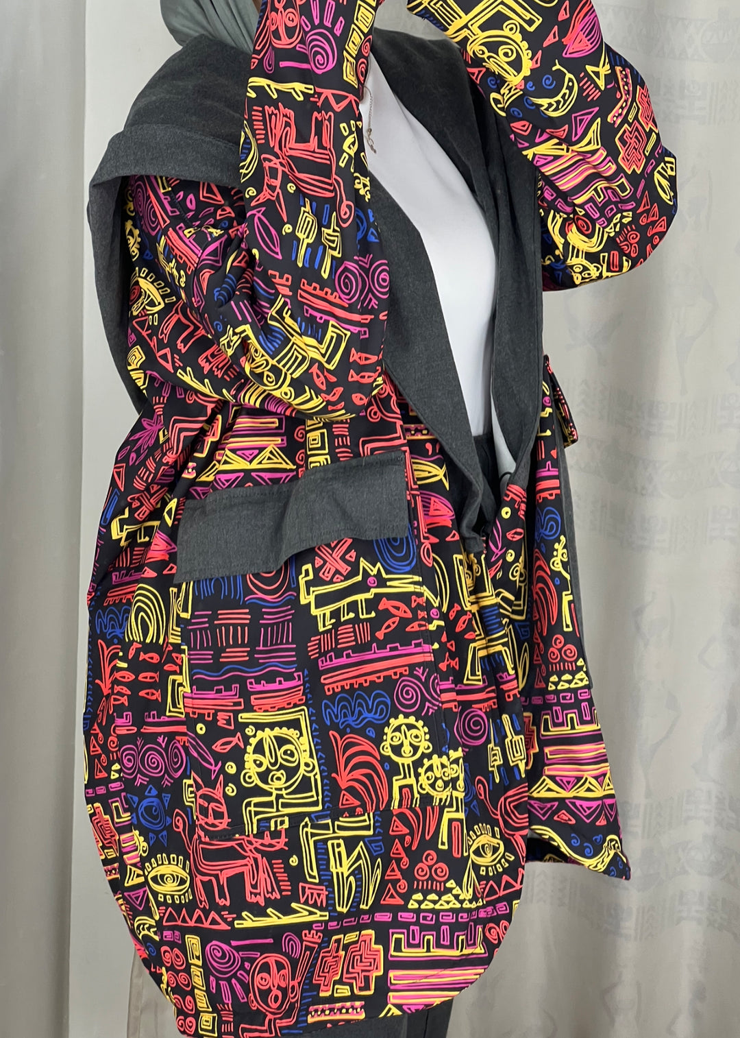 Black doodles jacket