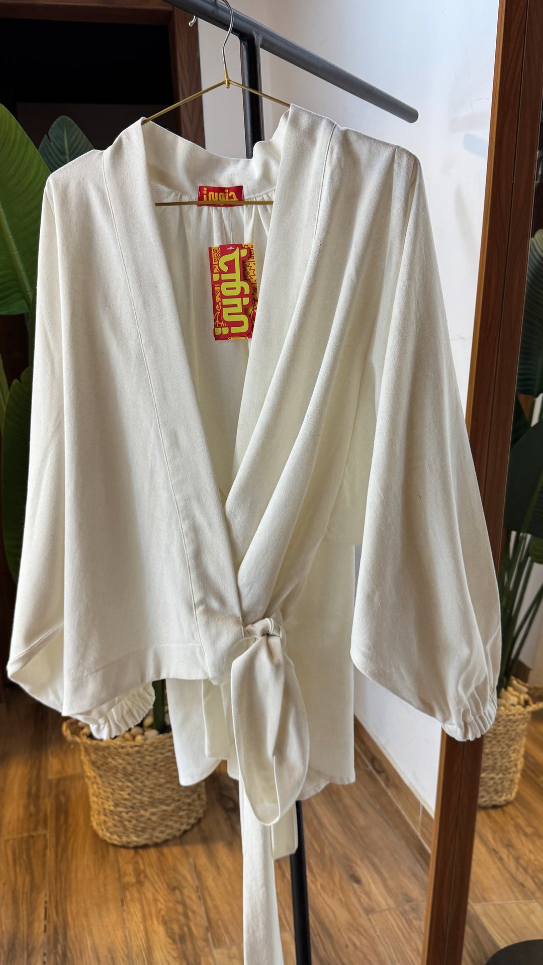 Wrap linen blouse