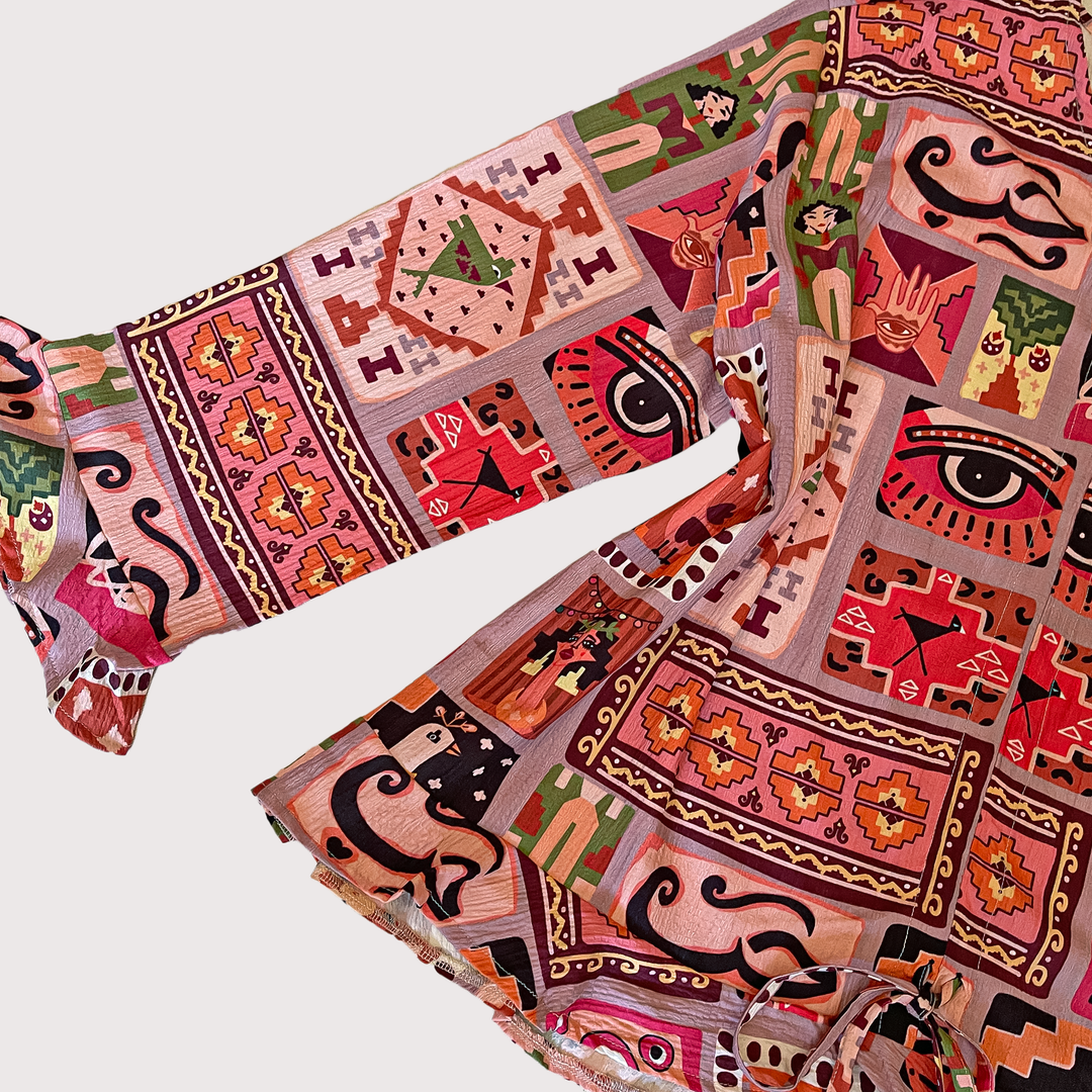 klim squares ruffles blouse