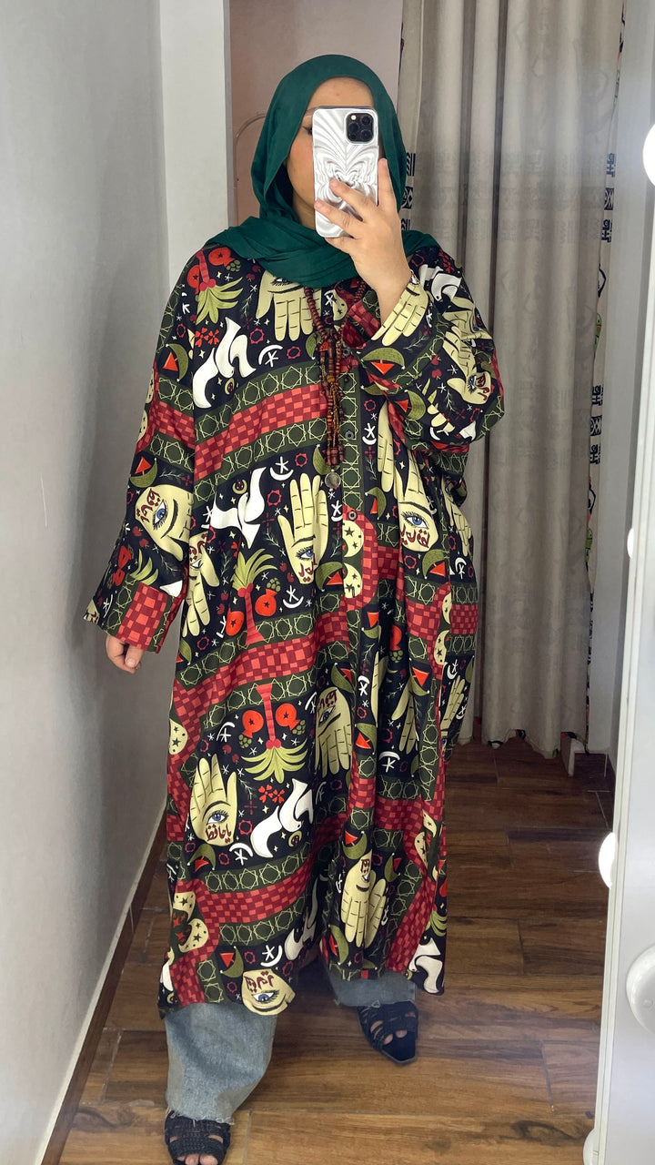 Arabesque pattern Shirt / cardigan