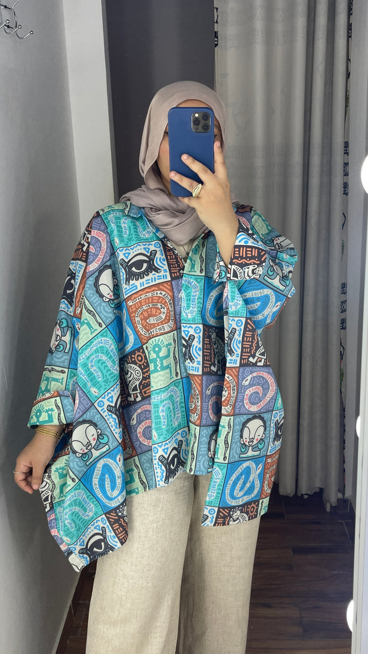 Snake squares poncho