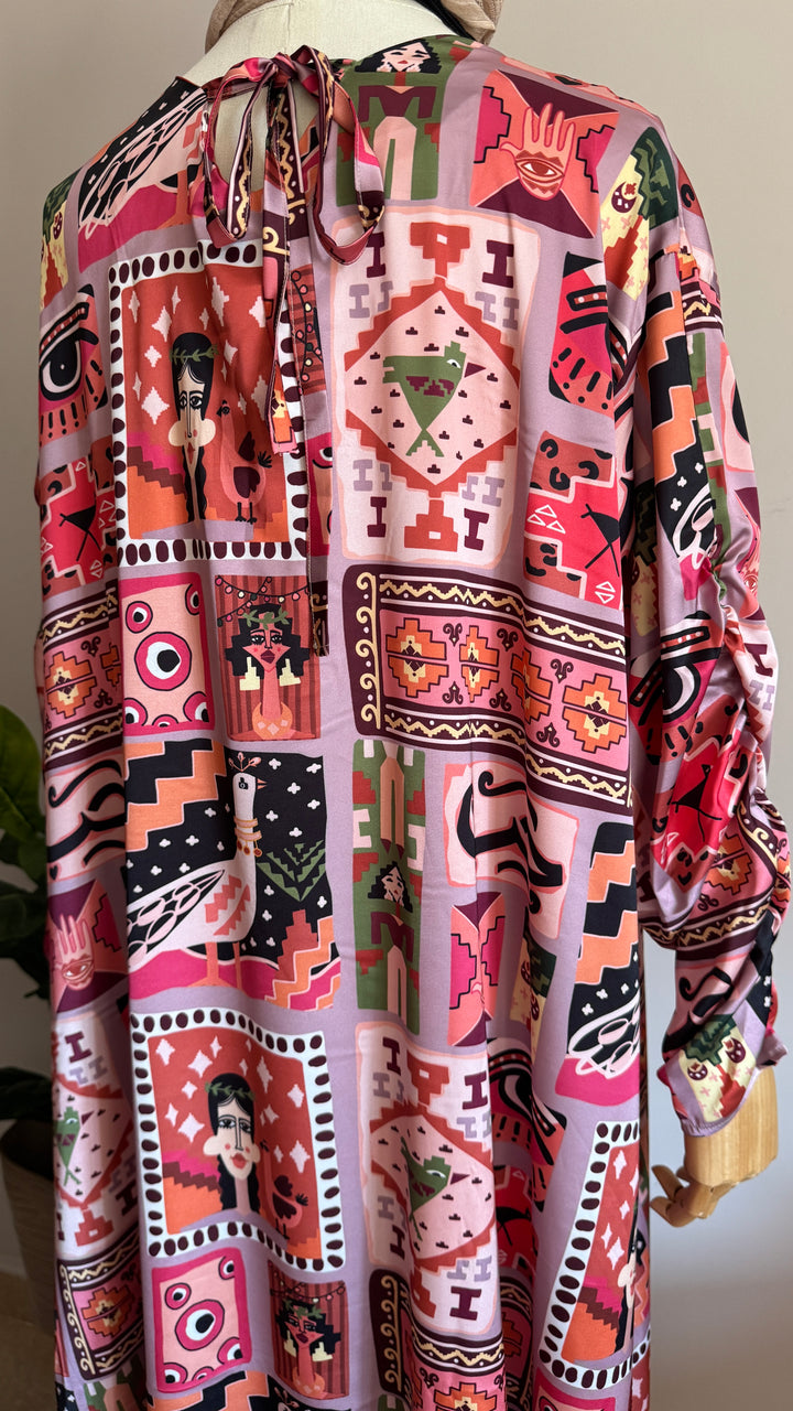 Klim squares Silk dress