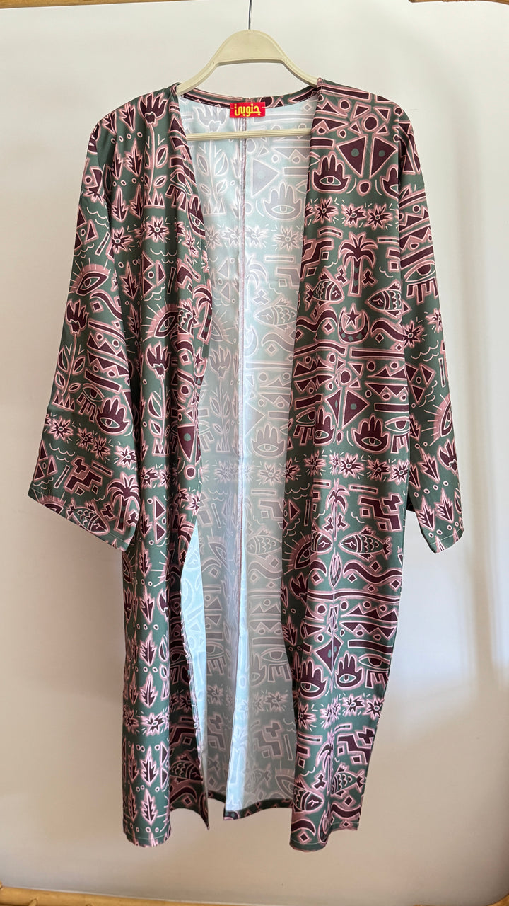 Palm symbols cardigan