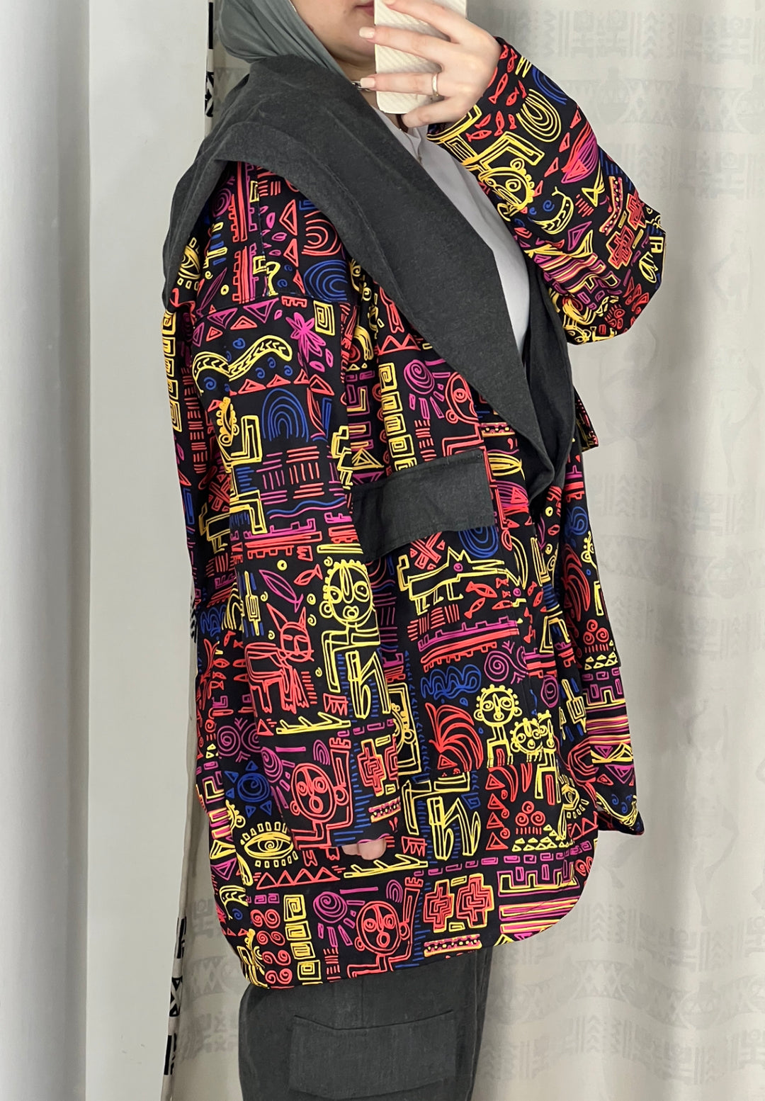 Black doodles jacket
