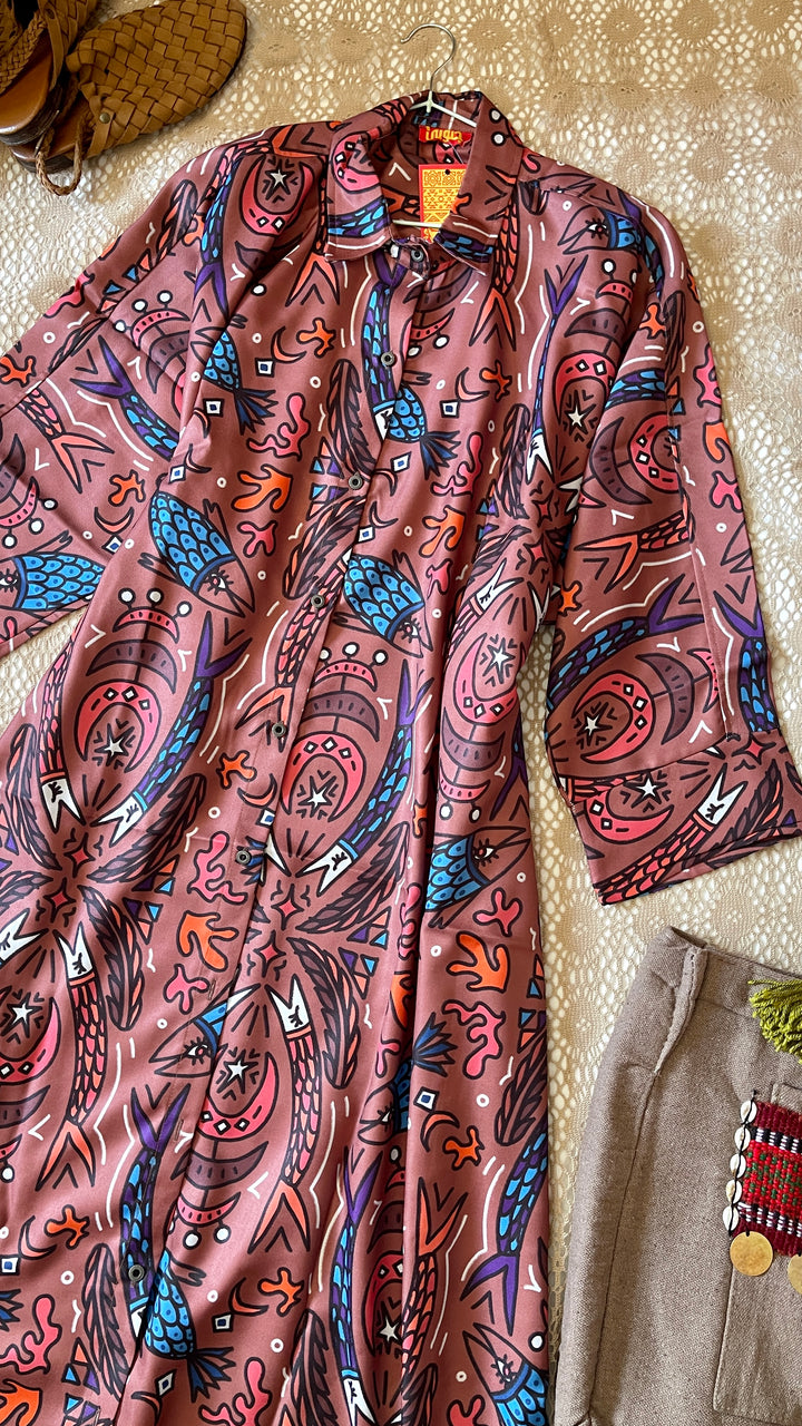 Fish folk Design nude Shirt / cardigan