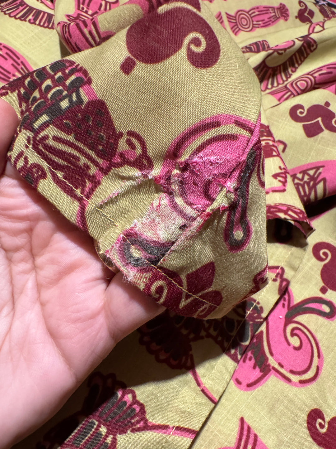 Egyptian pattern rap dress “ defect “