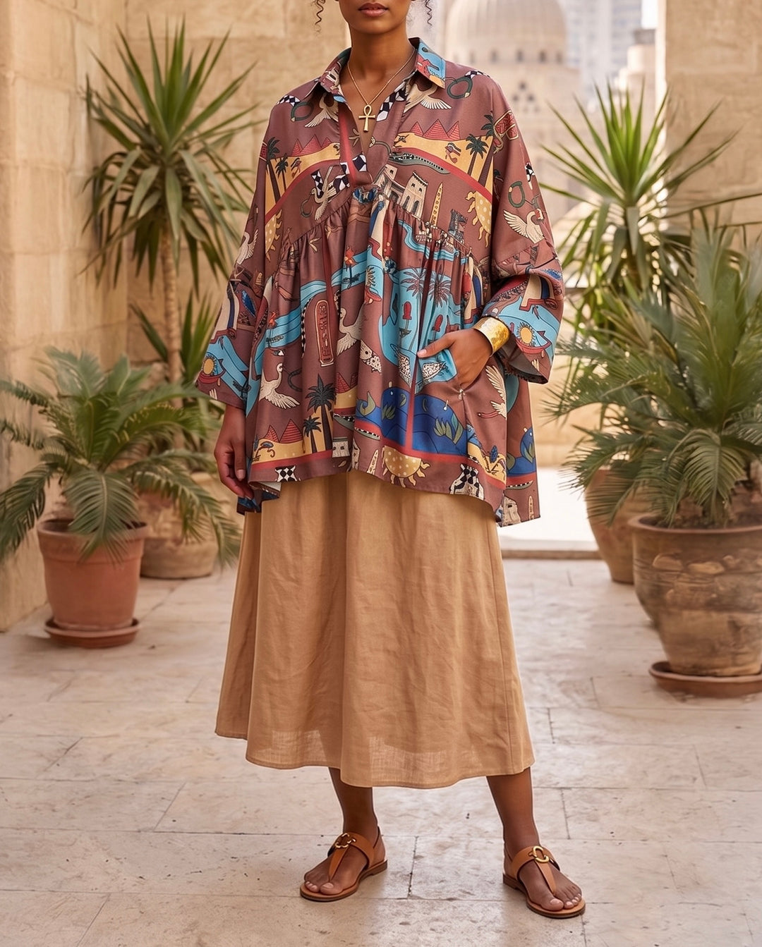 Nomad Sun poncho blouse ( pre order )