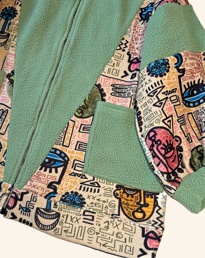 beige faces Teddy Jacket