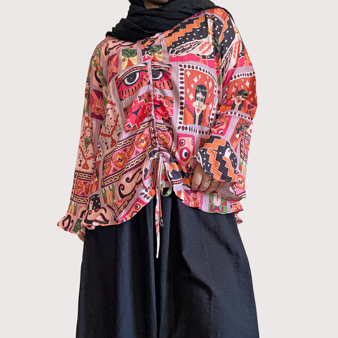 klim squares ruffles blouse