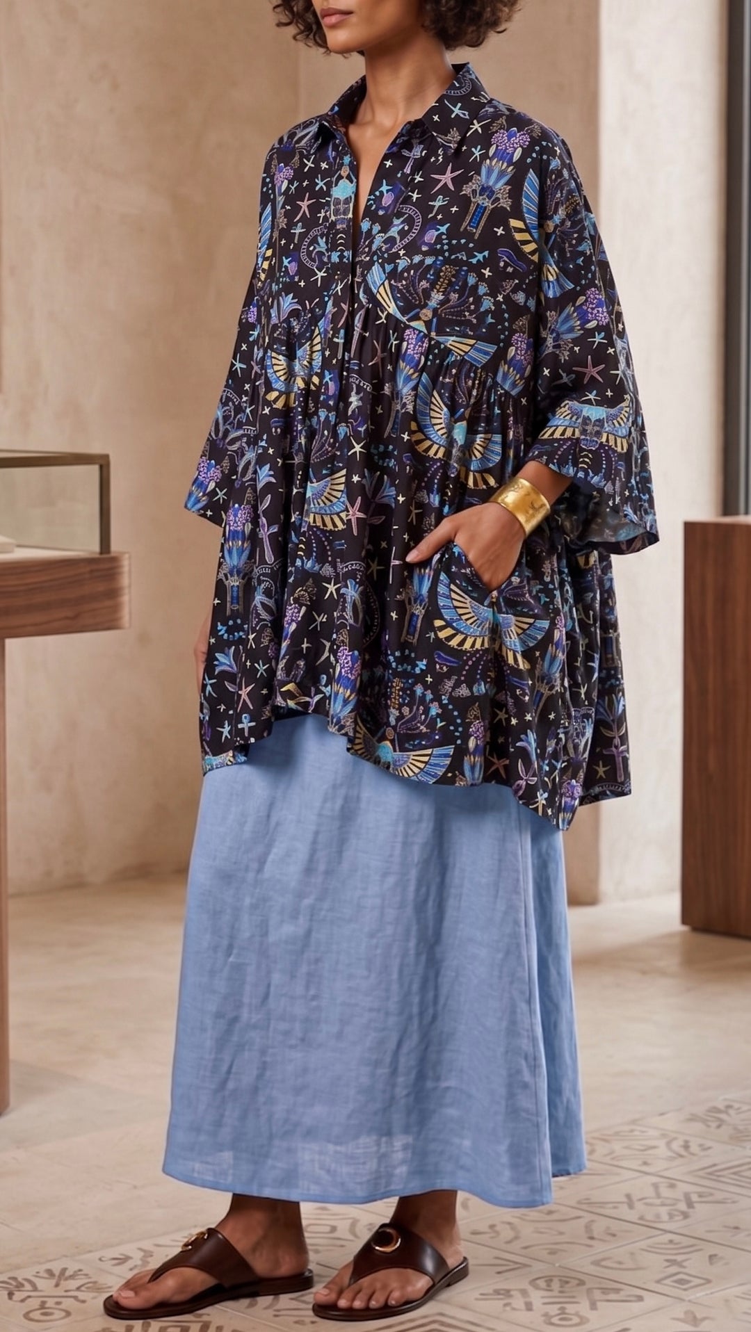 wings of khepri poncho blouse ( pre order )