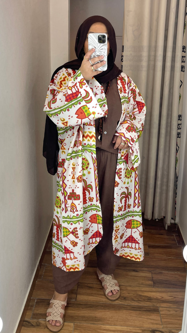 The Nuba motives  long cardigan