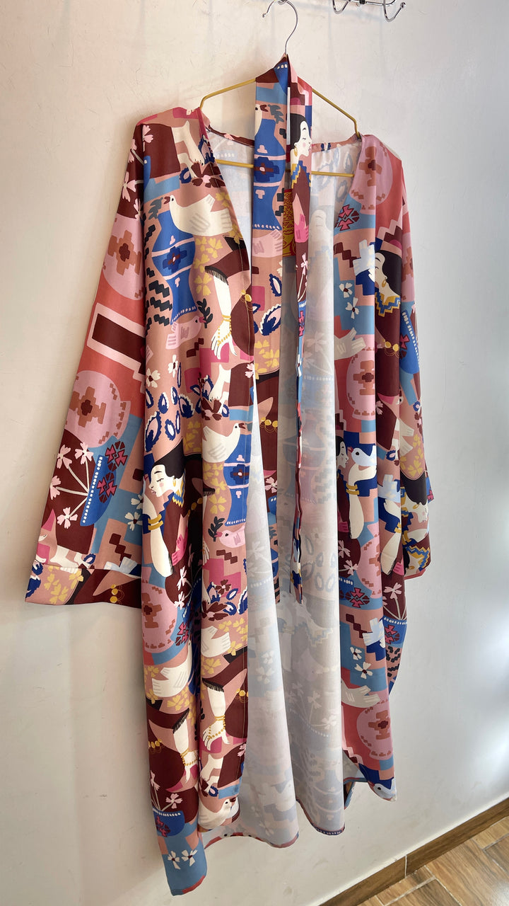 Beauty& birds long cardigan