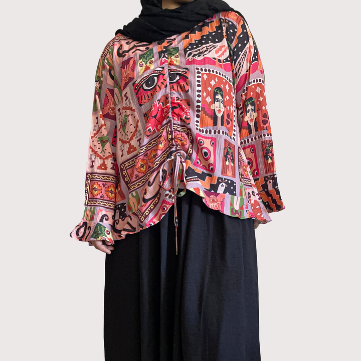 klim squares ruffles blouse