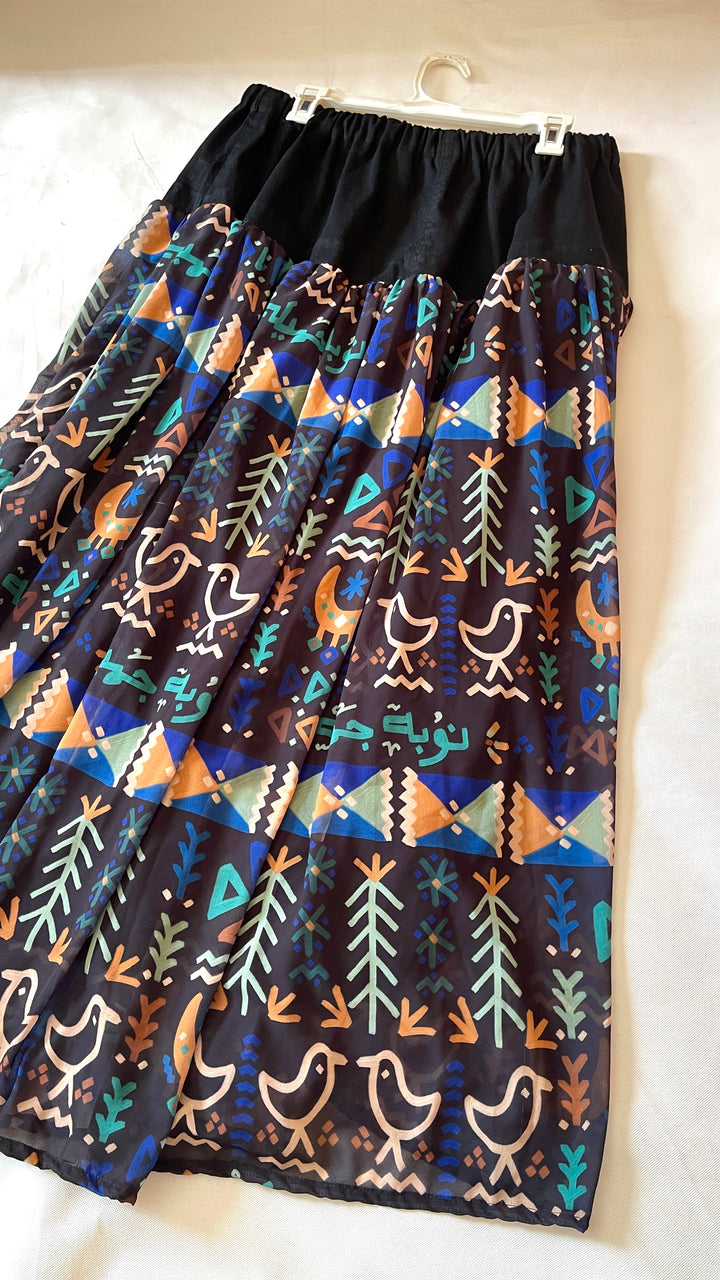 Denim X black Nuba skirt “2”
