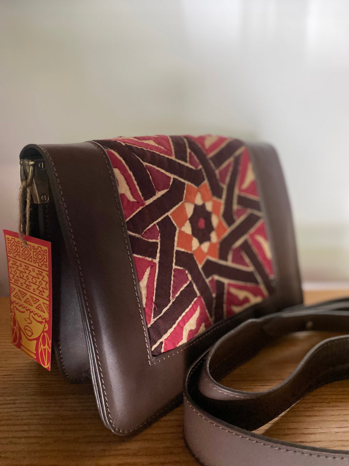 Khayamya X leather Brown cross bag