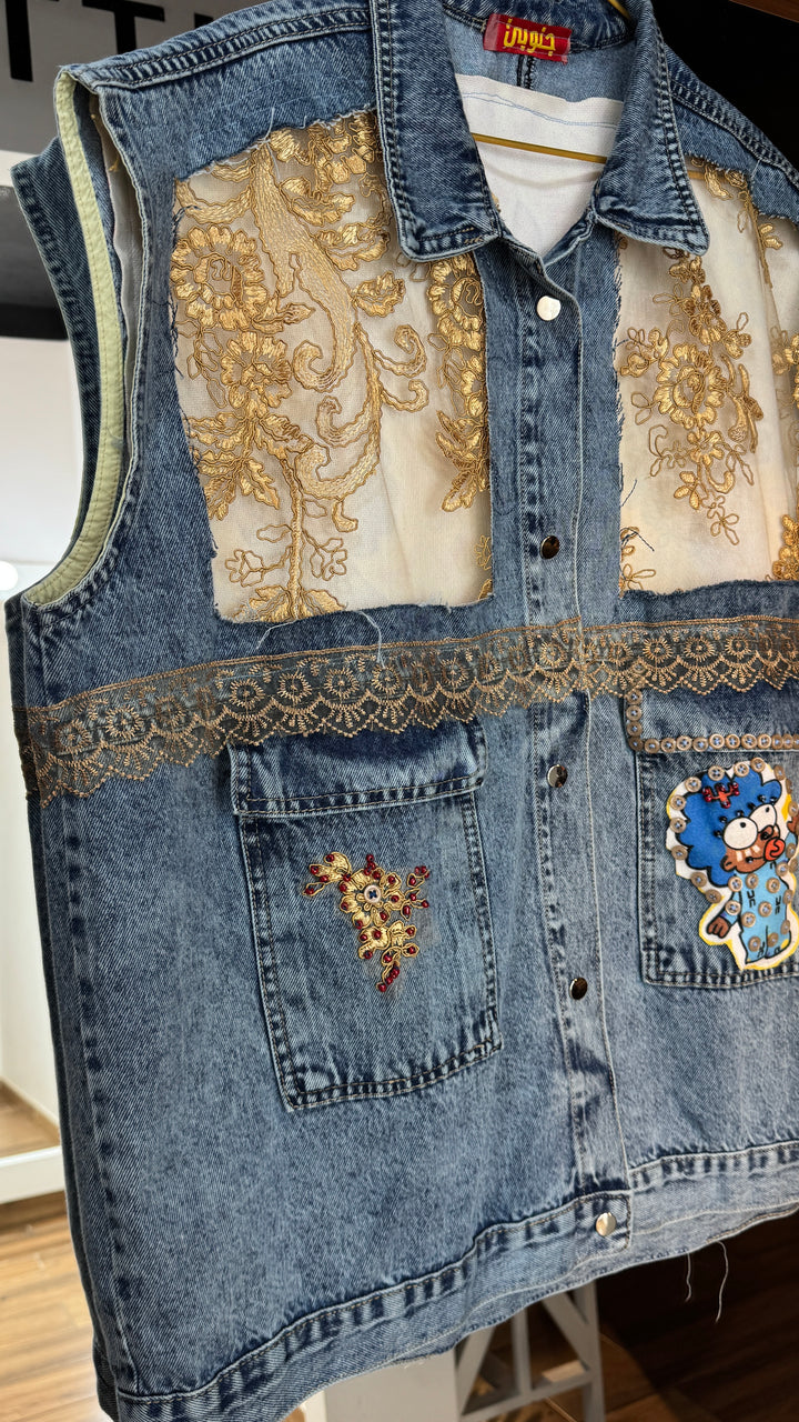 The Simpsons Recycle denim vest