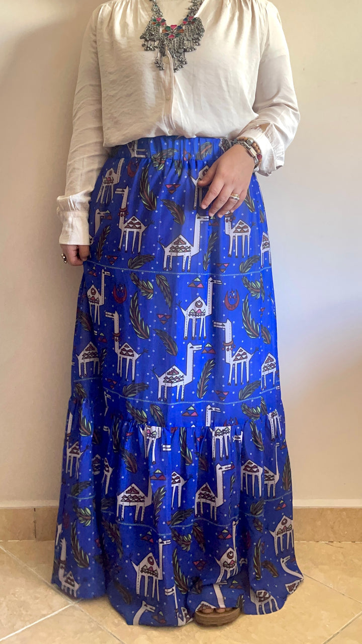 Camel chiffon skirt