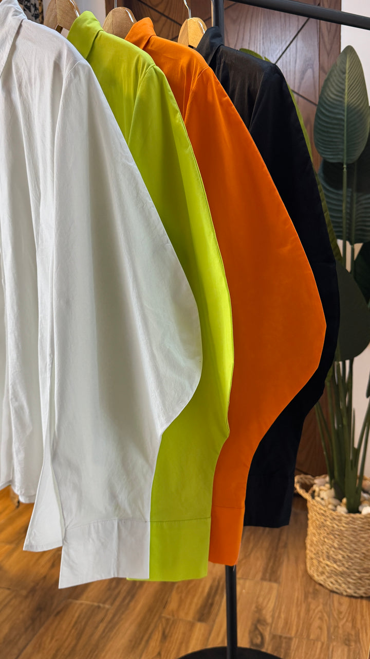 Ballon poplin shirt