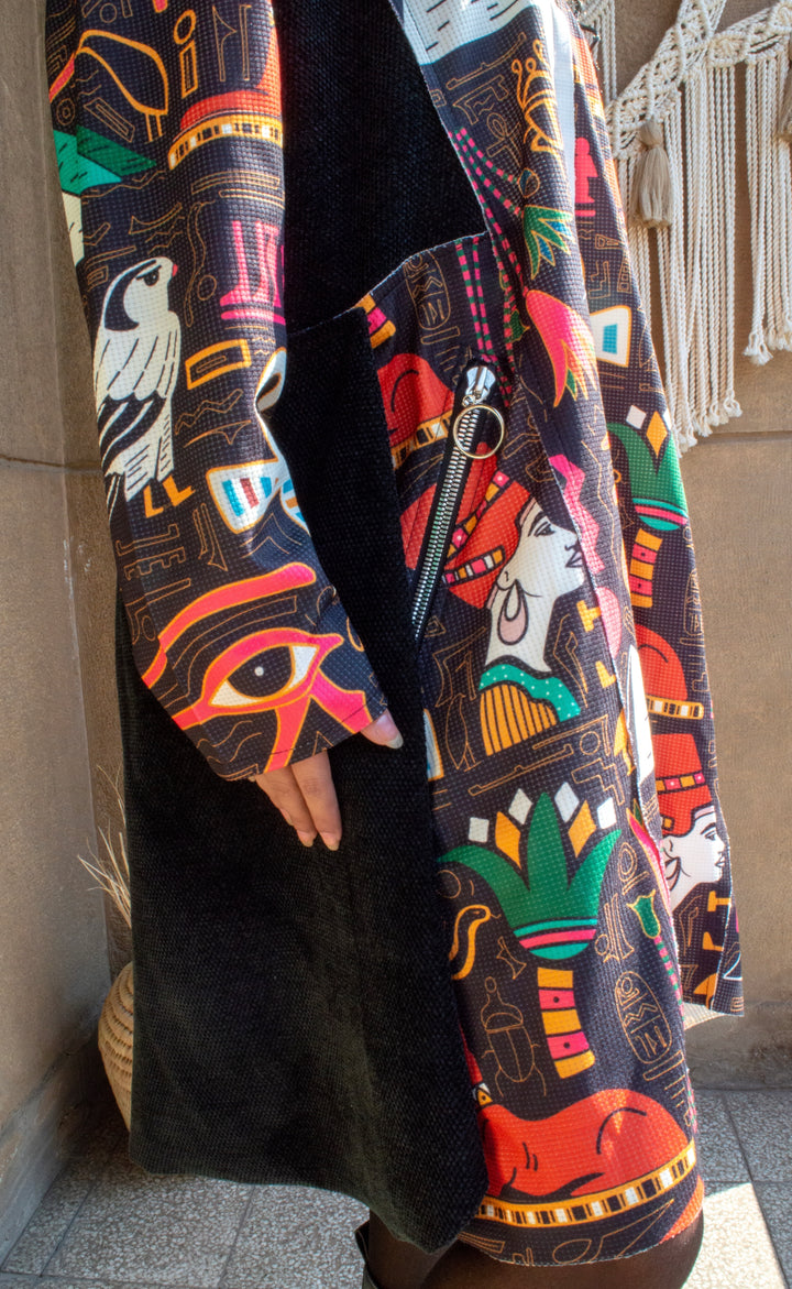 Black faro long hoodie