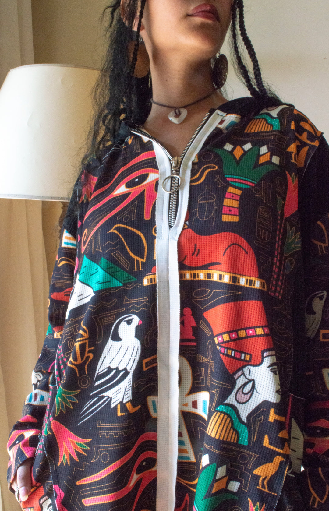 Black faro long hoodie