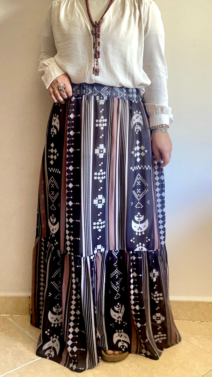 Dark sinai chiffon skirt