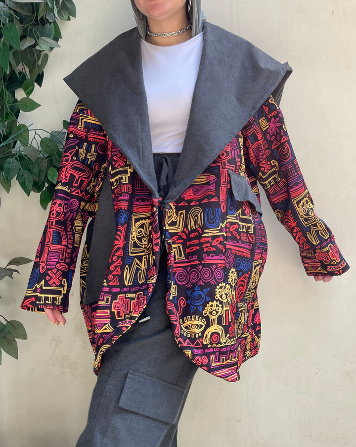 Black doodles jacket
