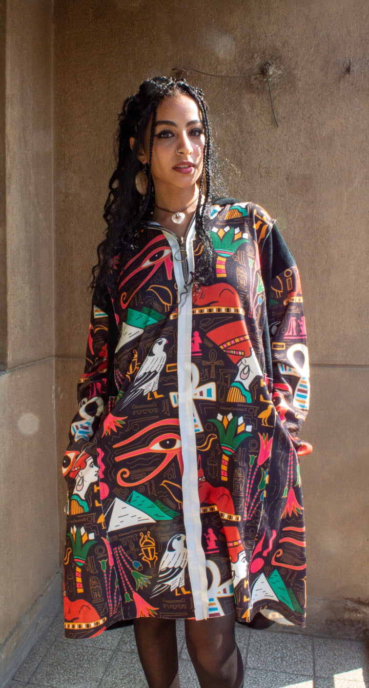 Black faro long hoodie