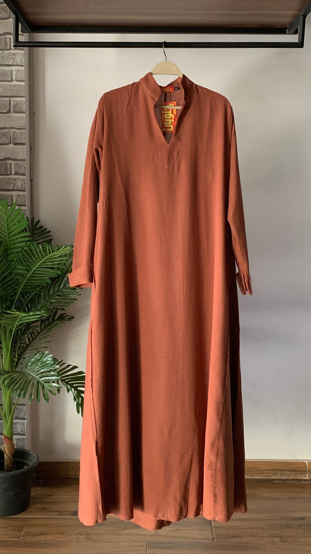 Rust Orange Double cloche dress