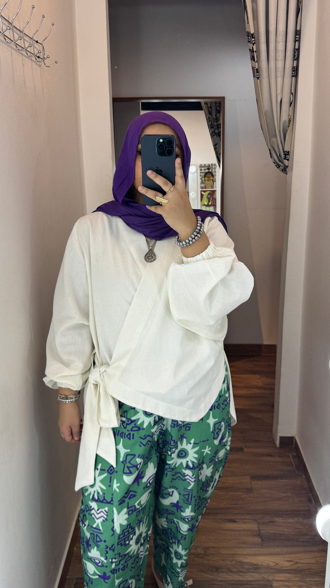 Wrap linen blouse