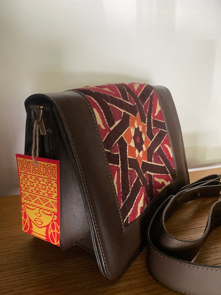 Khayamya X leather Brown cross bag