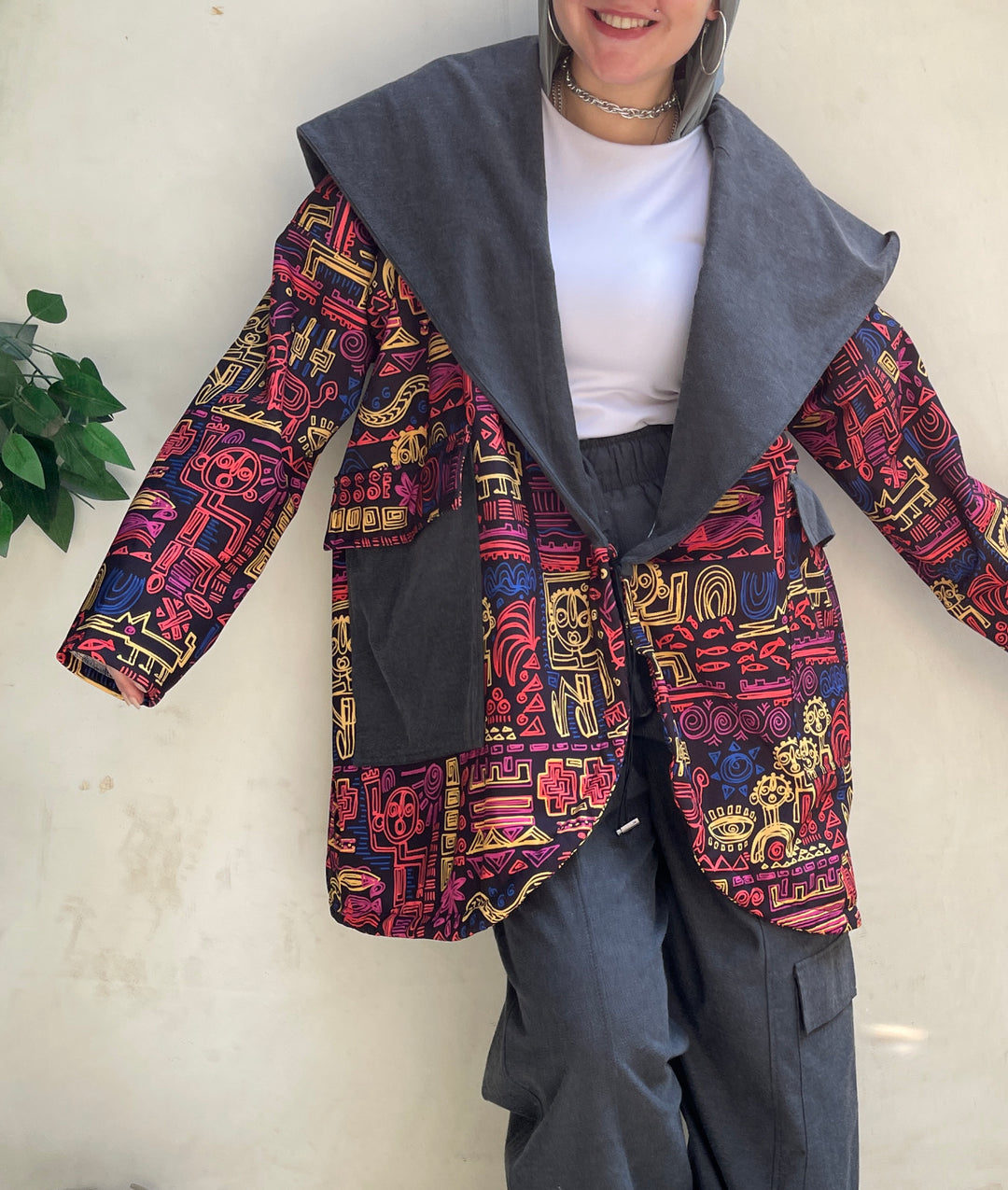 Black doodles jacket