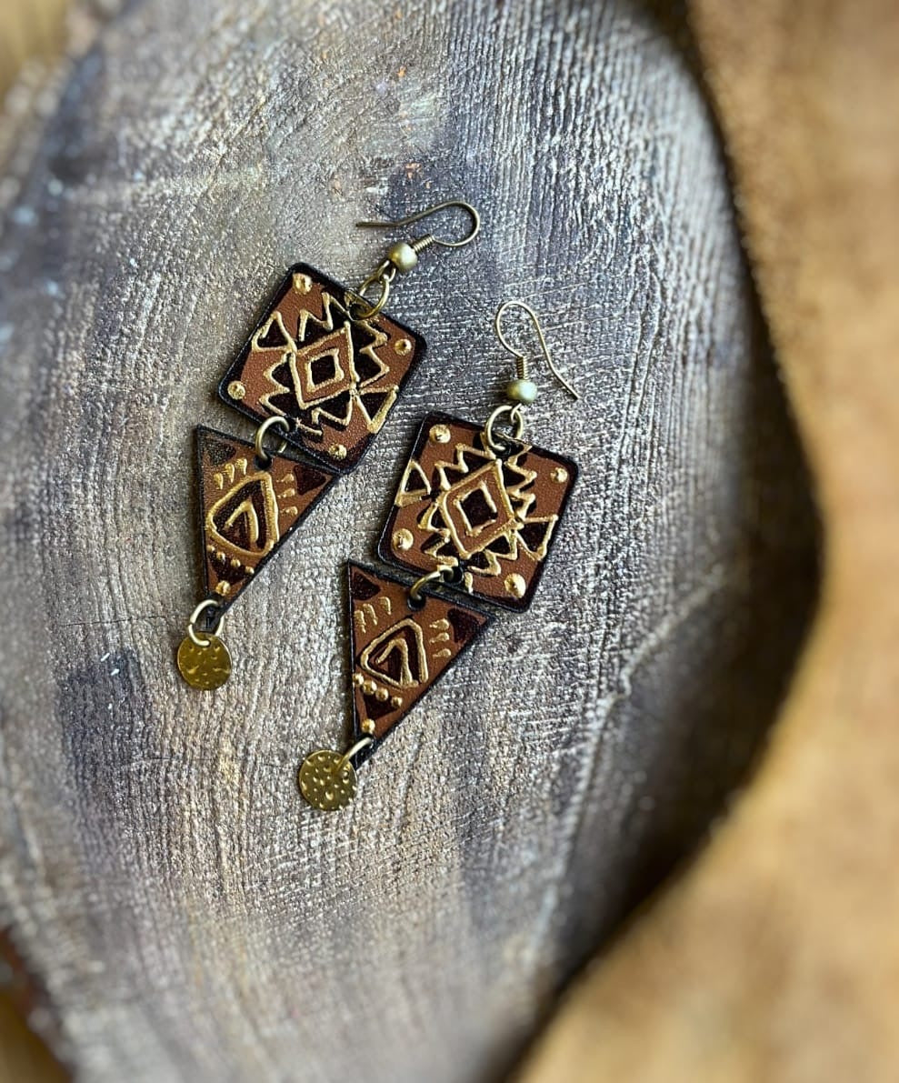 Afro brown Earrings