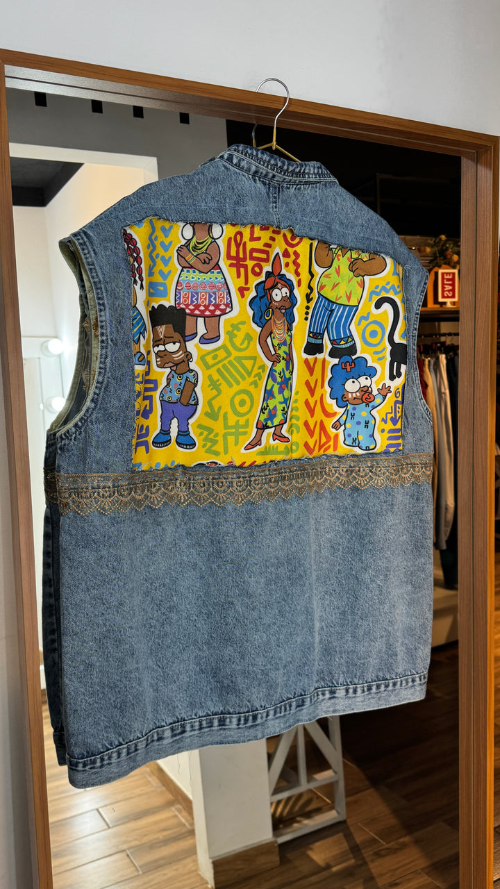 The Simpsons Recycle denim vest